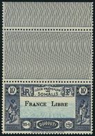 Neuf Sans Charnière N° 231, 10f Surchargé France Libre, Bdf, Superbe - Sonstige & Ohne Zuordnung