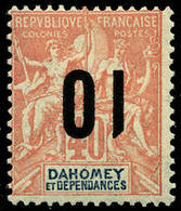 Neuf Avec Charnière N° 39a, 10 S/40c Orange, Surcharge Renversée, T.B. - Andere & Zonder Classificatie