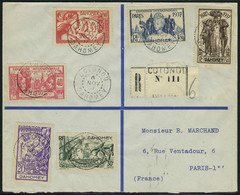 Lettre N° 103/108, Expo Intern De Paris 1937, La Série Complète Sur LR De Cotonou 6 Nov 37 Pour Paris T.B. - Autres & Non Classés