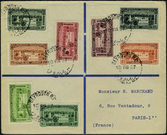 Lettre N° 57/64, Expo Intern. De Paris 1937, La Série Complète Sur L De Beyrouth 10.8.37 Pour Paris T.B. - Andere & Zonder Classificatie