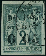 Oblitéré N° 1b. 0.05 Sur 2c, Surcharge Type I B De 1877 : Sans F Après Le 1er O. T.B. Signé Calves. - Andere & Zonder Classificatie