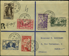 Lettre N° 160/65, Expo Intern De Paris 1937, La Série Complète Sur LR De St Pierre Et Miquelon 12.11.37 Pour Paris TB - Autres & Non Classés