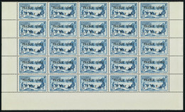 Neuf Sans Charnière N° 253, 25c Bleu Vert France Libre, Feuille De 25ex, T.B. - Other & Unclassified