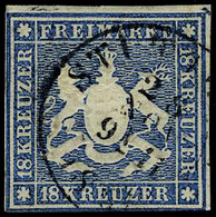 Oblitéré N° 15, 18 Kr Bleu Sans Fil De Soir, TB Signé Muller Mark Et Ressel - Sonstige & Ohne Zuordnung