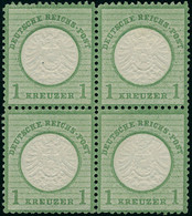Neuf Sans Charnière N°20. 1k Vert-jaune. Bloc De 4. T.B. 2ex Cl (Michel) - Autres & Non Classés