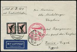 Lettre Zeppelin Orientfahrt 1929, L. Càd Friedrichshafen 24 Mrs 29, Pour Le Caire Gizeh, Arrivée 28.III.29 T.B. - Autres & Non Classés