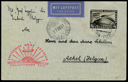 Lettre N° 42, Zeppelin Polar Fahrt 1931, 4m Sépia Sur L Càd Friedrischafen 24.7.31 Et Brise Glace Malyguine 27 VII 31 Po - Autres & Non Classés