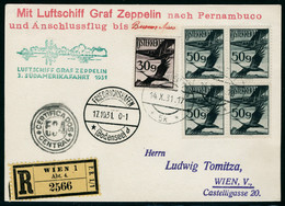 Lettre Zeppelin 3 SAF 1931, LR De Wien 14.X.31, Càd De Transit Friedrichshafen 17.10.31 Et Au Verso Buenos Aires 22 Oct  - Sonstige & Ohne Zuordnung
