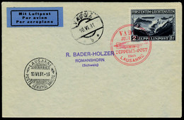 N° 8, Sur L Cachet Illustré Zeppelin Lausanne, Càd Vaduz 10 VI 31 Et Lausanne 10 VI 31 TB - Otros & Sin Clasificación