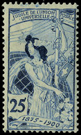 Neuf Sans Charnière N° 91, 25c Bleu UPU Gravure Fine Superbe - Andere & Zonder Classificatie