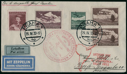 Lettre ZEPPELIN. 4ème S.A.F. 1932. Lettre Avec CàD Praha 29 .IV.32. Cachet Illustré De Berlin-Friedrichshafen, Pour Reci - Autres & Non Classés