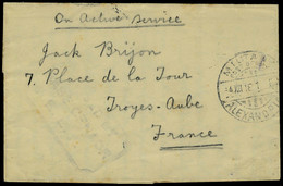 Lettre Pli Military Post Office Alexandria 4 XII 181 ...  Corps Expéditionnaire Anglais Au Levant + Cachet De Censure Po - Other & Unclassified