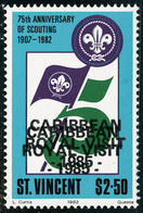 Neuf Sans Charnière N° 889, 2d50, 75è Anniversaire Du Scoutisme, Double Surcharge, Carribean Royal Visit 1985. T.B. - Andere & Zonder Classificatie