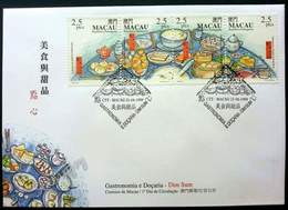 Macao Macau China Dim Sum 1999 Chinese Food Cuisine (stamp FDC) - Cartas & Documentos