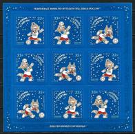 Russia 2017 Sheet Happy New Year FIFA 2018 World Cup Soccer Football Games Sports Celebrations Holiday Stamps MNH - 2018 – Russland