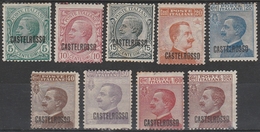 CASTELROSSO 320 *MH 1922 – F.lli Italiani Soprastampati N. 1/9. Cat. € 360,00. SPL - Castelrosso