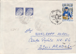 TRANSPORTS PHILATELIC EXHIBITION SPECIAL POSTMARK, POTTERY, STAMP'S DAY STAMPS ON COVER, 1983, ROMANIA - Covers & Documents