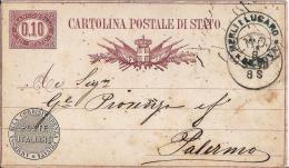 MG124) ITALIA REGNO- 1878 CP Di Servizio Timbro GENOVA Con Timbro Commerciale - Entiers Postaux