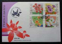 Macau Macao China Gardens And Flowers 1991 Flora Flower (stamp FDC) - Covers & Documents