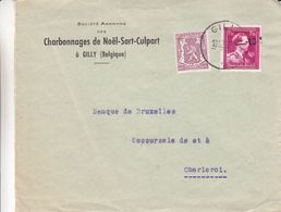 Belgique - Lettre De 1950 ° - Oblit Gilly - Exp Vers Charleroi - Charbonnages - Moins 10% - 1946 -10%