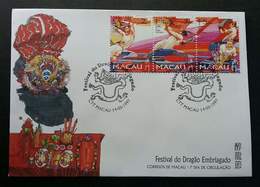 Macau Macao China Drunken Dragon Festival 1997 Chinese Festivals (stamp FDC) - Lettres & Documents