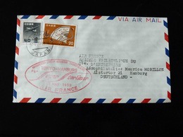 LIAISON AERIENNE TRANSPOLAIRE  TOKYO - HAMBURG   1959 - Covers & Documents