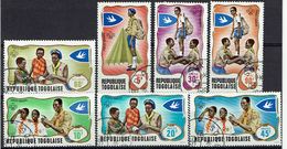 Togo , Republique Togolaise , 1968 , Scout , Scoutisme , 7 Stamps - Oblitérés