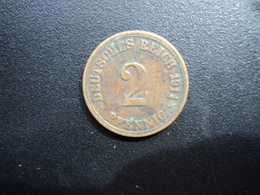 ALLEMAGNE : 2 PFENNIG  1911 A   KM 16    TTB - 2 Pfennig