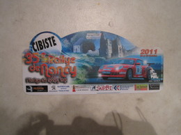 PLAQUE DE RALLYE    35 EME RALLYE DE NANCY  2011 - Rallye (Rally) Plates