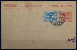 1921 , POLONIA - ALTA SILESIA , ENTERO POSTAL CIRCULADO , KATTOWITZ - Silésie