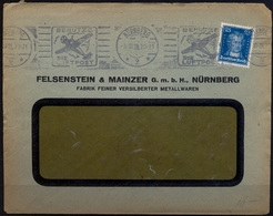 1928 , ALEMANIA , NÜRNBERG , CORREO AÉREO , RODILLO " BENUTZE / DIE LUFTPOST " - Covers & Documents