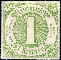 Germania Thurn Und Taxis S 1865 UN N. 45 Kr 1 Verde Giallo M Cat. € 17 - Nuevos