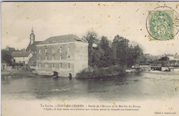 72 - Montfort-le-Gesnois (Pont-de-Gennes) (Sarthe) - Bords De L'Huisne Et Le Mouin Du Bourg - Montfort Le Gesnois