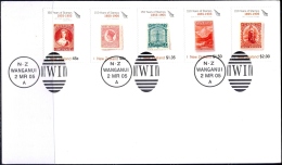 THE BEST STAMPS OF NEW ZEALAND-1955-2005-MS ON CARD-FIRST DAY CANCELLED-BX1-382 - Cartas & Documentos