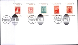 THE BEST STAMPS OF NEW ZEALAND-1955-2005-MS ON CARD-FIRST DAY CANCELLED-BX1-382 - Brieven En Documenten