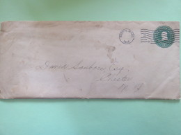 USA 1906 Stationery Cover Franklin 1c From Boston To Chester - 1901-20