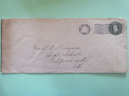 USA 1920 Stationery Cover Franklin 1c From Philadelphia To Sparland - 1901-20