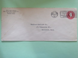 USA 1930 Stationery Cover Washington 2c From Boston To Worcester - Mill - 1921-40