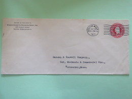 USA 1931 Stationery Cover Washington 2c From Boston To Worcester - Machine - 1921-40