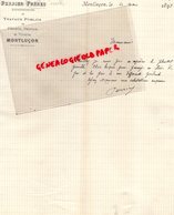 03- MONTLUCON - RARE LETTRE MANUSCRITE SIGNEE PERRIER FRERES & COLLIN-ENTREPRENEURS TRAVAUX PUBLICS-RUE SERRURIERS- 1893 - 1800 – 1899