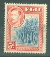 Fiji: 1938/55   KGVI    SG258    5d   Blue & Scarlet    Used - Fiji (...-1970)