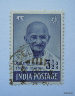 INDIA 15th August 1948, First Anniversary Of Independence, Mahatma Gandhi Mourning Issue. 3 1/2 As. SG 306, Scott 204 - Used Stamps