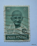 INDIA 15th August 1948, First Anniversary Of Independence, Mahatma Gandhi Mourning Issue. 12A. SG 307, Scott 205, Used. - Used Stamps