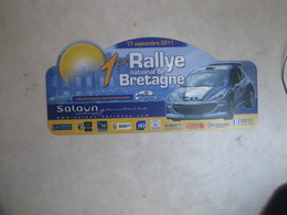 PLAQUE DE RALLYE   1 ER  RALLYE DE BRETAGNE 2011 - Plaques De Rallye
