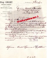 25- MONTBELIARD- RARE LETTRE MANUSCRITE SIGNEE EUGENE GRUET- ASSURANCES -AVENUE DES FOSSES- TUILES ALTKIRCH FOUSSEMAGNE- - Banque & Assurance