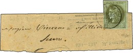 Càd T 16 SOEURRE (20) / N° 39 Sur Bande D'imprimé Local. 1871. - TB / SUP. - R. - 1870 Emisión De Bordeaux