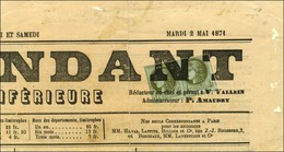 Oblitération Typo / N° 39 Paire (def) Sur Fragment De Journal. 1871. - TB. - 1870 Emissione Di Bordeaux