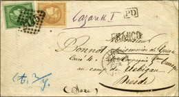 GC 2145 / N° 42 + 43 Càd T 16 LYON (68) 6 FEVRIER 71 Sur Lettre Avec Texte Adressé Au Tarif Préférentiel à 15c à Un Pris - 1870 Ausgabe Bordeaux