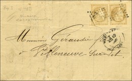 GC 3982 / N° 43 (2 Dont 1 Ex Def) Bistre Verdâtre Càd T 17 TOULOUSE (30) 19 DEC. 70 Sur Lettre Pour Villeneuve Sur Lot.  - 1870 Uitgave Van Bordeaux