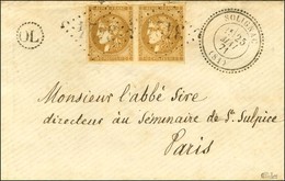 GC 3424 / N° 43 Paire Càd T 24 SOLIGNAC (81) 25 MAI 71 Sur Lettre Adressée à Paris (période De La Semaine Sanglante). Au - 1870 Uitgave Van Bordeaux